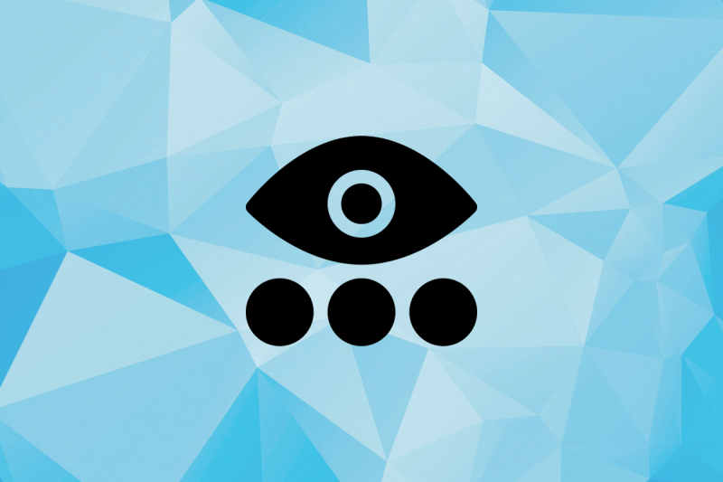Icon Auge und drei Punkte